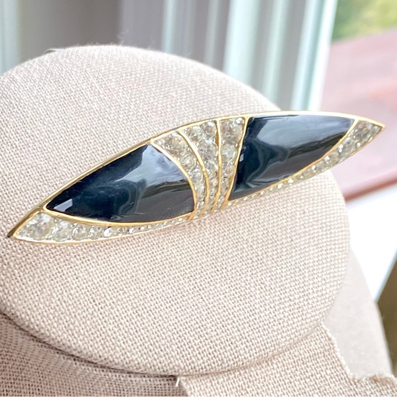 Chic! Vintage Adrienne Vittadini Art Deco Signed Brooch - Picture 4 of 8